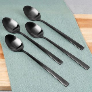 Grupa Orion Sp. z o.o. Łyżeczki Koktajlowe Stal Nierdzewna Czarne 4 Szt.18 cm EXCELLENT HOUSEWARE
