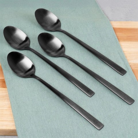 Grupa Orion Sp. z o.o. Łyżeczki Koktajlowe Stal Nierdzewna Czarne 4 Szt.18 cm EXCELLENT HOUSEWARE