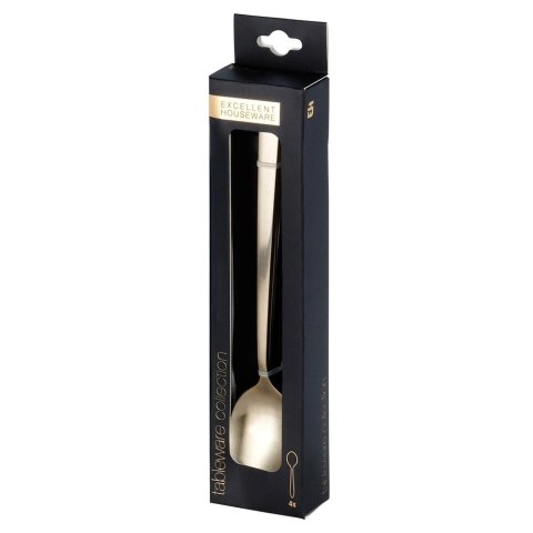Grupa Orion Sp. z o.o. Łyżeczki Koktajlowe Stal Nierdzewna Złote 4 Szt.18 cm EXCELLENT HOUSEWARE