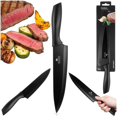 EXCELLENT HOUSEWARE Nóż szefa kuchni stalowy czarny 32 cm