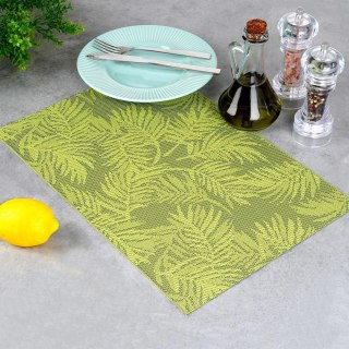 Grupa Orion Sp. z o.o. Podkładka na Stół Zielona Liście 45 x 30 cm EXCELLENT HOUSEWARE Mata PCV