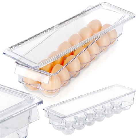 Grupa Orion Sp. z o.o. Pojemnik na Jajka z Pokrywką Przezroczysty 14 szt. EH 36 x 10,5 x 8,5 cm