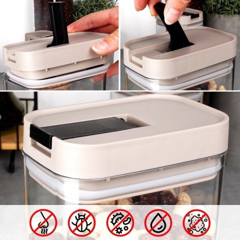 VLACHOS BROS S.A IMPORTS (NAVA),Valantis Vlachos Pojemnik na Produkty Sypkie Hermetyczny 500 ml NAVA 11,5 x 7,5 x 10 cm