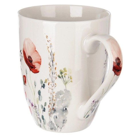 Grupa Orion Sp. z o.o. Kubek Porcelanowy 360 ml ORION Maki Kwiatowy Dekor do Zmywarki Mikrofalówki