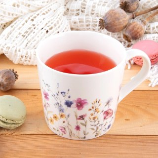 Grupa Orion Sp. z o.o. Kubek porcelanowy kwiaty 430 ml