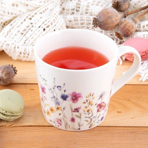 Grupa Orion Sp. z o.o. Kubek porcelanowy kwiaty 430 ml