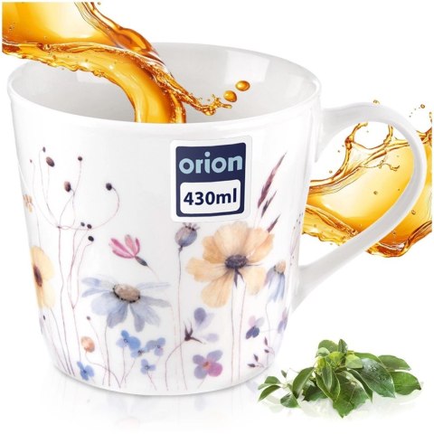 Grupa Orion Sp. z o.o. Kubek porcelanowy kwiaty 430 ml