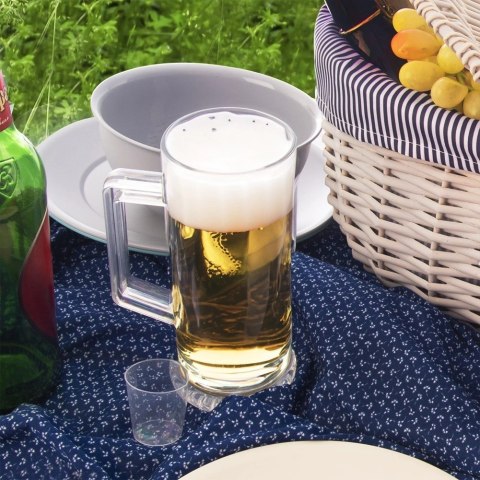 Grupa Orion Sp. z o.o. Kufel do Piwa Plastikowy 620 ml ORION Przezroczysty Stabilny