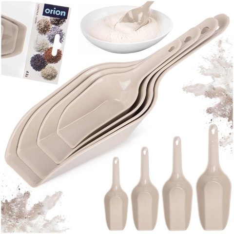 Grupa Orion Sp. z o.o. Łopatki do Nabierania z Tworzywa 4 Sztuki Różne Rozmiary do Zmywarki ORION