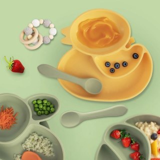 Grupa Orion Sp. z o.o. Łyżeczka Dziecięca Silikonowa Zielona 14 x 3,5 cm do Zmywarki ORION