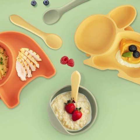 Grupa Orion Sp. z o.o. Łyżeczka Dziecięca Silikonowa Żółta 14 x 3,5 cm do Zmywarki ORION