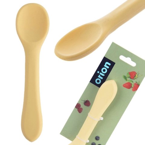 Grupa Orion Sp. z o.o. Łyżeczka Dziecięca Silikonowa Żółta 14 x 3,5 cm do Zmywarki ORION