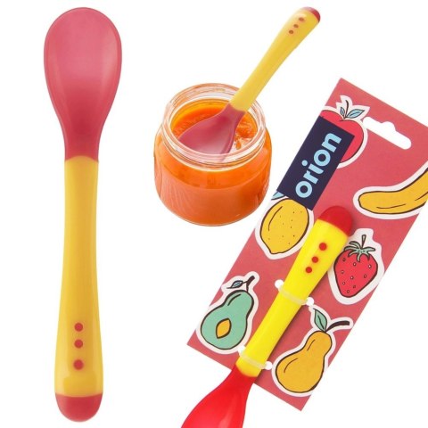 Grupa Orion Sp. z o.o. Łyżeczka Dziecięca z Miękką Końcówką Kolorowa 13,5 x 2,5 cm ORION
