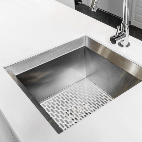 Grupa Orion Sp. z o.o. Mata do Zlewu Gumowa Biała 33 x 28 cm Perforowana Antypoślizgowa ORION