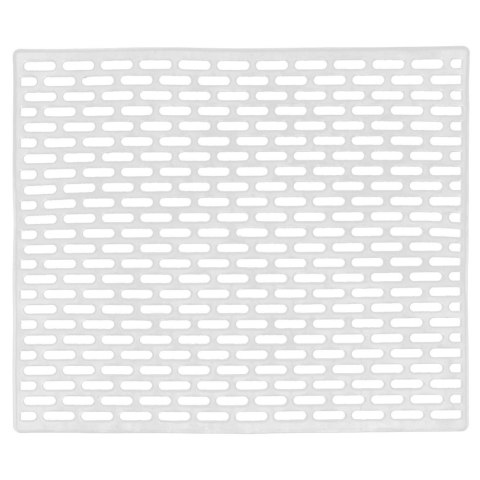 Grupa Orion Sp. z o.o. Mata do Zlewu Gumowa Biała 33 x 28 cm Perforowana Antypoślizgowa ORION