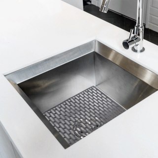 Grupa Orion Sp. z o.o. Mata do Zlewu Gumowa Szara 33 x 28 cm Perforowana Antypoślizgowa ORION