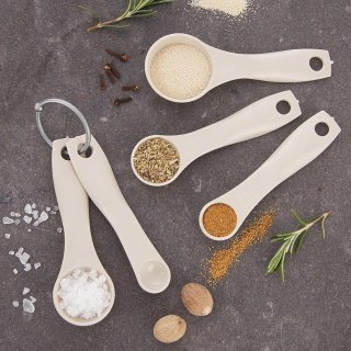 Grupa Orion Sp. z o.o. Miarki Kuchenne Łyżkowe Zestaw 5 szt Tworzywo Beżowe do zmywarki ORION