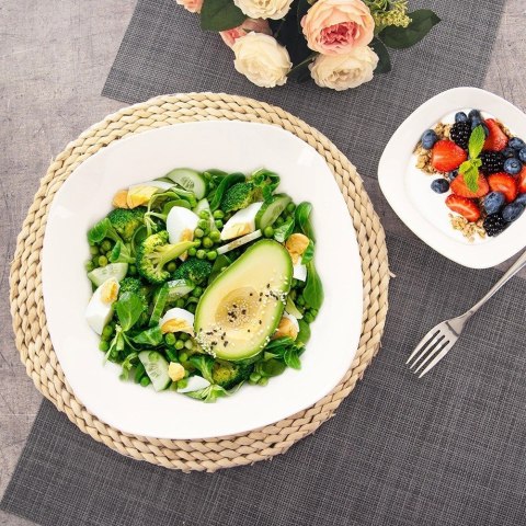 Grupa Orion Sp. z o.o. Miska Sałatkowa 25 cm 2 L Szkło Opalowe do Zmywarki i Mikrofali ORION