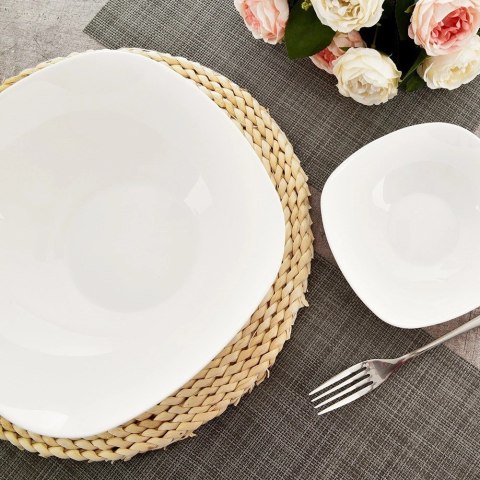 Grupa Orion Sp. z o.o. Miska Sałatkowa 25 cm 2 L Szkło Opalowe do Zmywarki i Mikrofali ORION