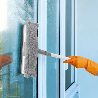 Grupa Orion Sp. z o.o. Mop do Okien ze Ściągaczką 2w1 CLEAN SYSTEM 28,5 x 18,5 cm Tworzywo ORION