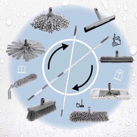 Grupa Orion Sp. z o.o. Mop do Okien ze Ściągaczką 2w1 CLEAN SYSTEM 28,5 x 18,5 cm Tworzywo ORION