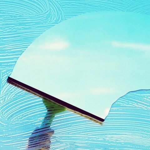 Grupa Orion Sp. z o.o. Mop do Okien ze Ściągaczką 2w1 CLEAN SYSTEM 28,5 x 18,5 cm Tworzywo ORION