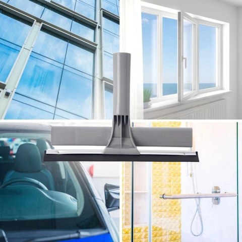 Grupa Orion Sp. z o.o. Mop do Okien ze Ściągaczką 2w1 CLEAN SYSTEM 28,5 x 18,5 cm Tworzywo ORION