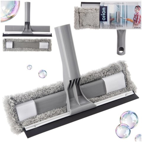 Grupa Orion Sp. z o.o. Mop do Okien ze Ściągaczką 2w1 CLEAN SYSTEM 28,5 x 18,5 cm Tworzywo ORION