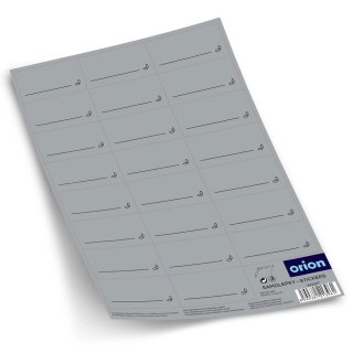 Grupa Orion Sp. z o.o. Naklejki na Przyprawy Prostokątne Szare Samoprzylepne 23 szt. ORION