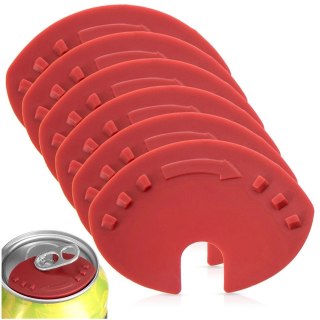 Grupa Orion Sp. z o.o. Otwieracz do Puszek 2w1 6 szt 4,5 x 3,5 cm ORION Czerwony Nakładka Ochronna