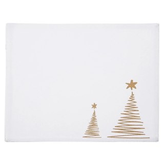 Grupa Orion Sp. z o.o. Podkładka na Stół Bawełniana Świąteczna 33,5 x 26 cm ORION Choinka Złota