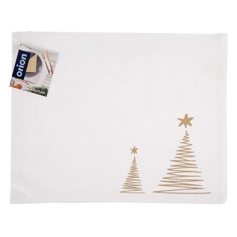 Grupa Orion Sp. z o.o. Podkładka na Stół Bawełniana Świąteczna 33,5 x 26 cm ORION Choinka Złota
