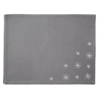 Grupa Orion Sp. z o.o. Podkładka na Stół Bawełniana Świąteczna 33,5 x 26 cm ORION Płatek Szara