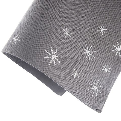 Grupa Orion Sp. z o.o. Podkładka na Stół Bawełniana Świąteczna 33,5 x 26 cm ORION Płatek Szara