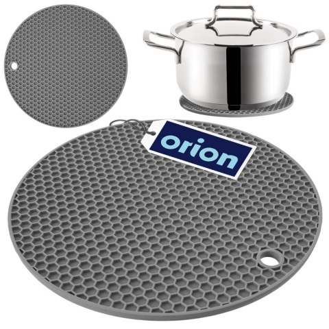 Grupa Orion Sp. z o.o. Podstawka pod Garnek Silikonowa Szara 17,5 cm ORION Odporna na Ciepło