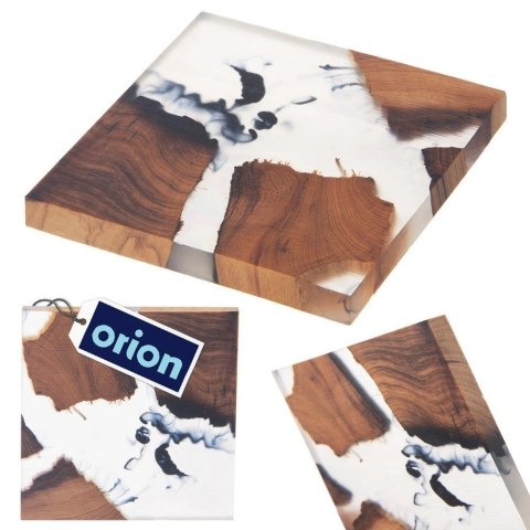 Grupa Orion Sp. z o.o. Podstawka pod Kubek Drewniana RIVER 8 x 8 cm ORION Akacja Żywica