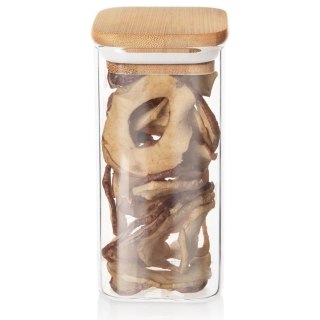 Grupa Orion Sp. z o.o. Pojemnik Szklany Kwadratowy Sypkie 320 ml ORION z Uszczelką 12,5 x 6 cm