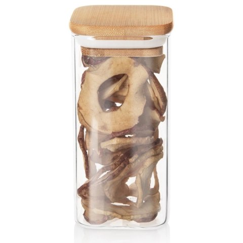 Grupa Orion Sp. z o.o. Pojemnik Szklany Kwadratowy Sypkie 320 ml ORION z Uszczelką 12,5 x 6 cm