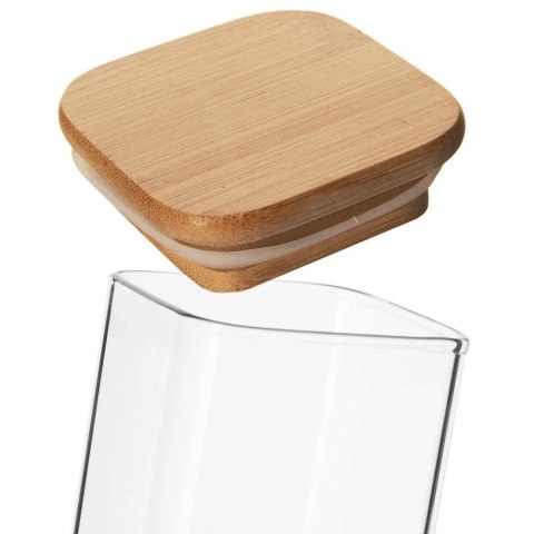 Grupa Orion Sp. z o.o. Pojemnik Szklany Kwadratowy Sypkie 320 ml ORION z Uszczelką 12,5 x 6 cm