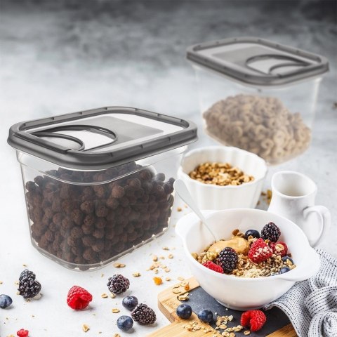 Grupa Orion Sp. z o.o. Pojemnik na Kapsułki Karmę Sypkie 1,3 L ORION z Dozownikiem 16,5 x 11,5 cm