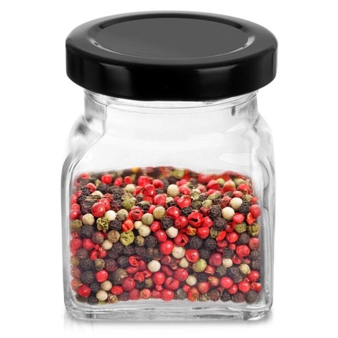 Grupa Orion Sp. z o.o. Pojemnik Szklany na Przyprawy 120 ml ORION z Metalową Nakrętką 7 x 5,5 cm