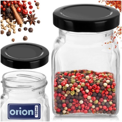 Grupa Orion Sp. z o.o. Pojemnik Szklany na Przyprawy 170 ml ORION z Metalową Nakrętką 9,5 x 5,5 cm