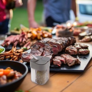 Grupa Orion Sp. z o.o. Pojemnik na Przyprawy 4 Przegrody ORION z Dozownikiem Naklejki 8,5 x 6,5 cm