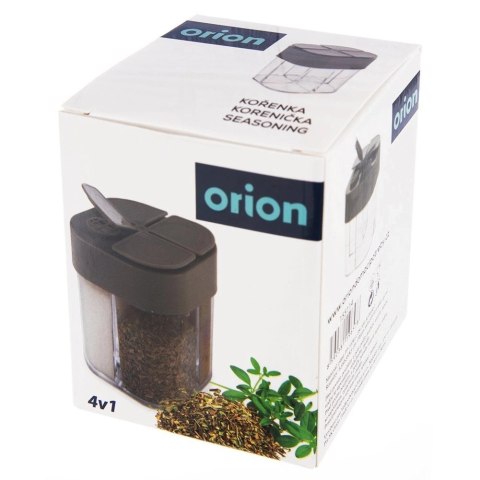 Grupa Orion Sp. z o.o. Pojemnik na Przyprawy 4 Przegrody ORION z Dozownikiem Naklejki 8,5 x 6,5 cm