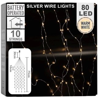 Grupa Orion Sp. z o.o. Lampki choinkowe druciki 80 LED, 75 cm