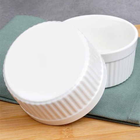 Grupa Orion Sp. z o.o. Miseczki do Zapiekania 260 ml Porcelanowe Białe Zestaw 2 szt VILDE