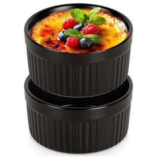 Grupa Orion Sp. z o.o. Miseczki do Zapiekania 10 x 5 cm 260 ml Porcelanowe Czarne 2 szt VILDE