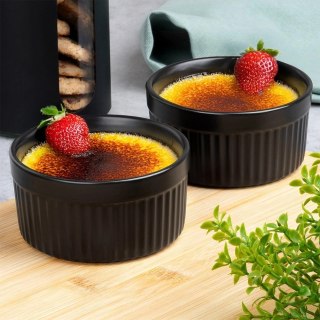 Grupa Orion Sp. z o.o. Miseczki do Zapiekania 10 x 5 cm 260 ml Porcelanowe Czarne 2 szt VILDE