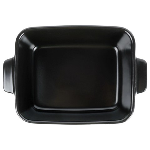 Grupa Orion Sp. z o.o. Naczynie Ceramiczne do Zapiekania 16 x 11 cm Czarne z uchwytami VILDE