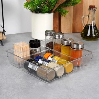 Grupa Orion Sp. z o.o. Organizer do Szuflady z Przegródkami 23 x 23 x 5,5 cm VILDE Przezroczysty
